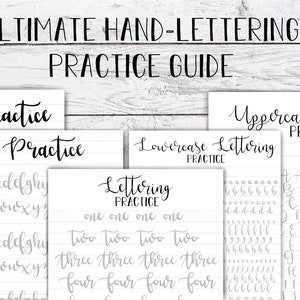 Ultimate Hand-Lettering Practice Guide | digital download, worksheets, iPad lettering, Procreate lettering practice