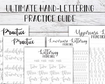 Ultimate Hand-Lettering Practice Guide | digital download, worksheets, iPad lettering, Procreate lettering practice