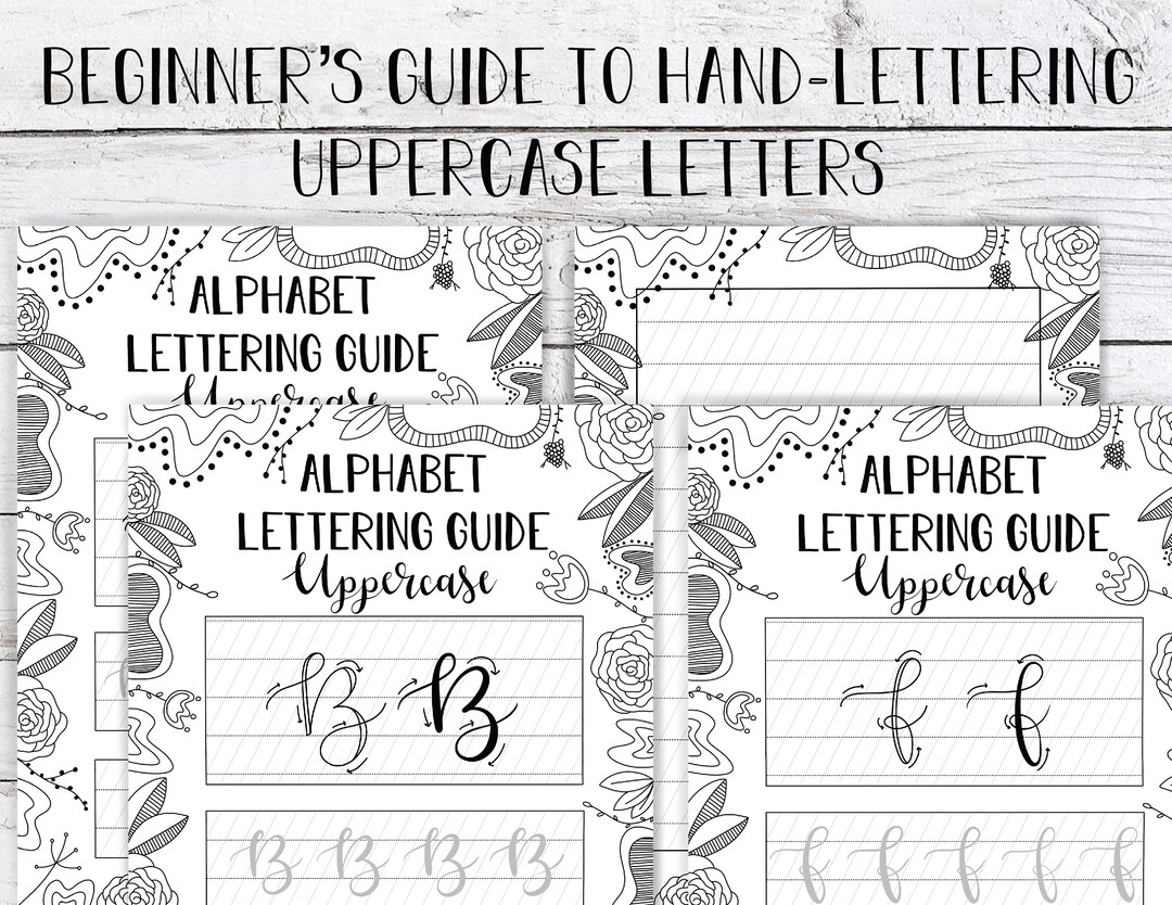 Guide To Hand Lettering Beginner’s Guide to Hand-lettering - Uppercase Letter Edition, Hand ...