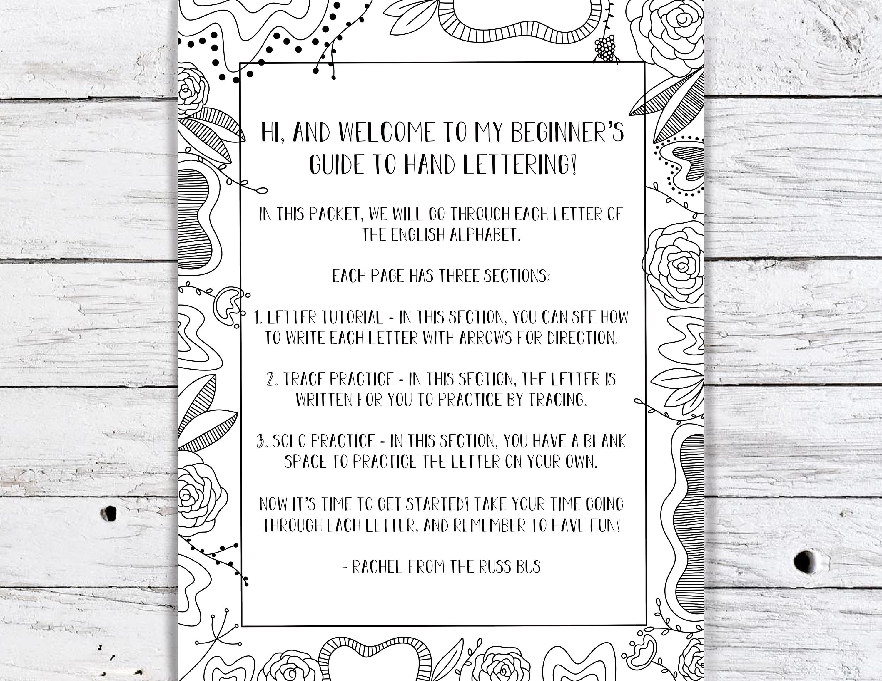 Beginner’s Guide to Hand-lettering - Uppercase Letter Edition, Hand ...