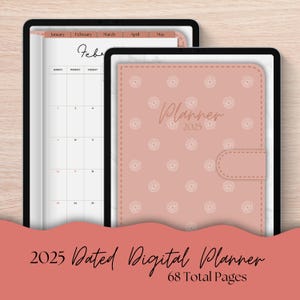 2025 Digital Planner | digital planner for iPad, notetaking apps, hyperlinked digital planner for iPad or tablet, dated 2025 calendar
