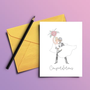 Tarjeta de boda imprimible, felicitaciones, tarjeta de felicitación, felicidades, boda, matrimonio, tarjeta de regalo