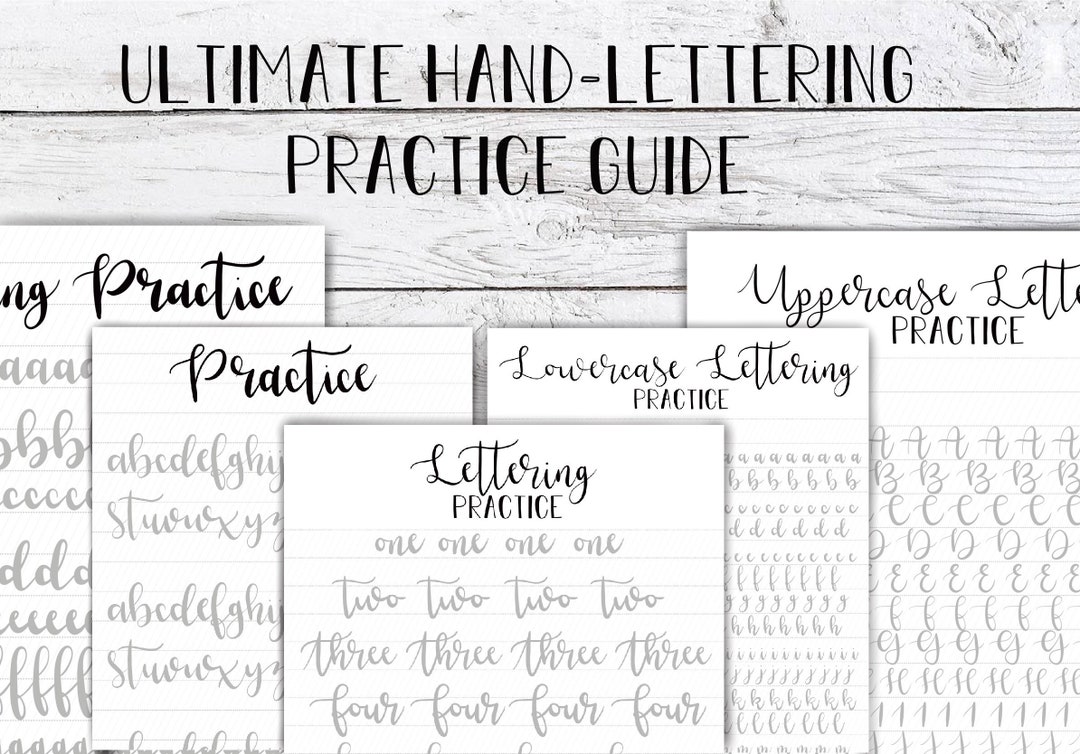 Ultimate Hand-lettering Practice Guide | Digital Download, Worksheets ...