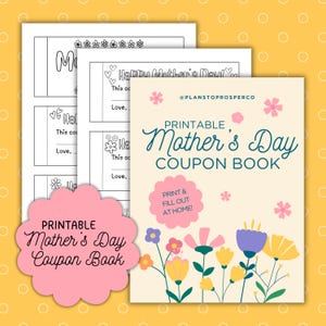 Printable Mother&#39;s Day Coupon Book | coupon book activity for kids, Mother&#39;s Day gift, printable for Mother&#39;s Day, gift for mom, grandma