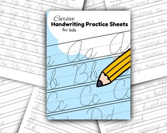 Cursive Hand Writing Practice Sheets for Kids | handwriting practice for kids, child's handwriting practice sheets, cursive practice