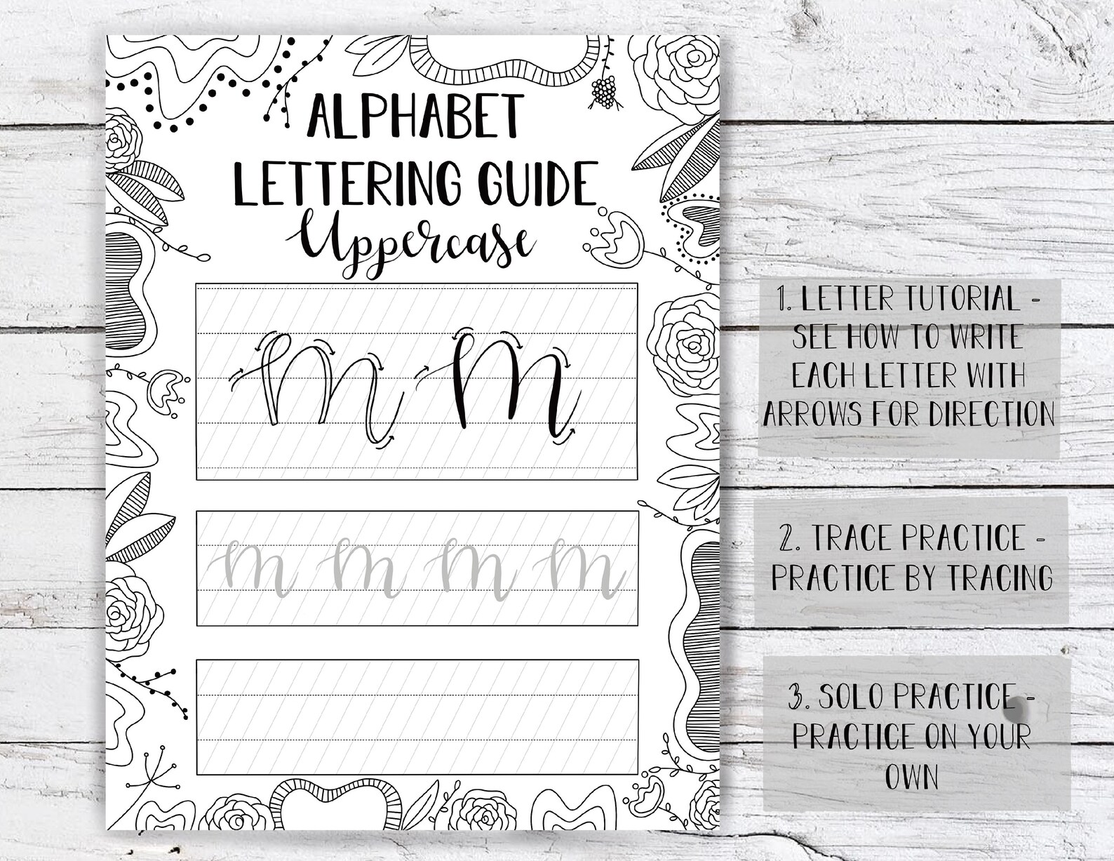 Guide To Hand Lettering Beginner’s Guide to Hand-lettering - Uppercase Letter Edition, Hand ...
