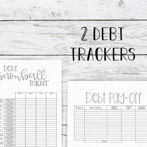 Finances Bullet Journal Inserts - Finances Bundle, Debt Tracker ...
