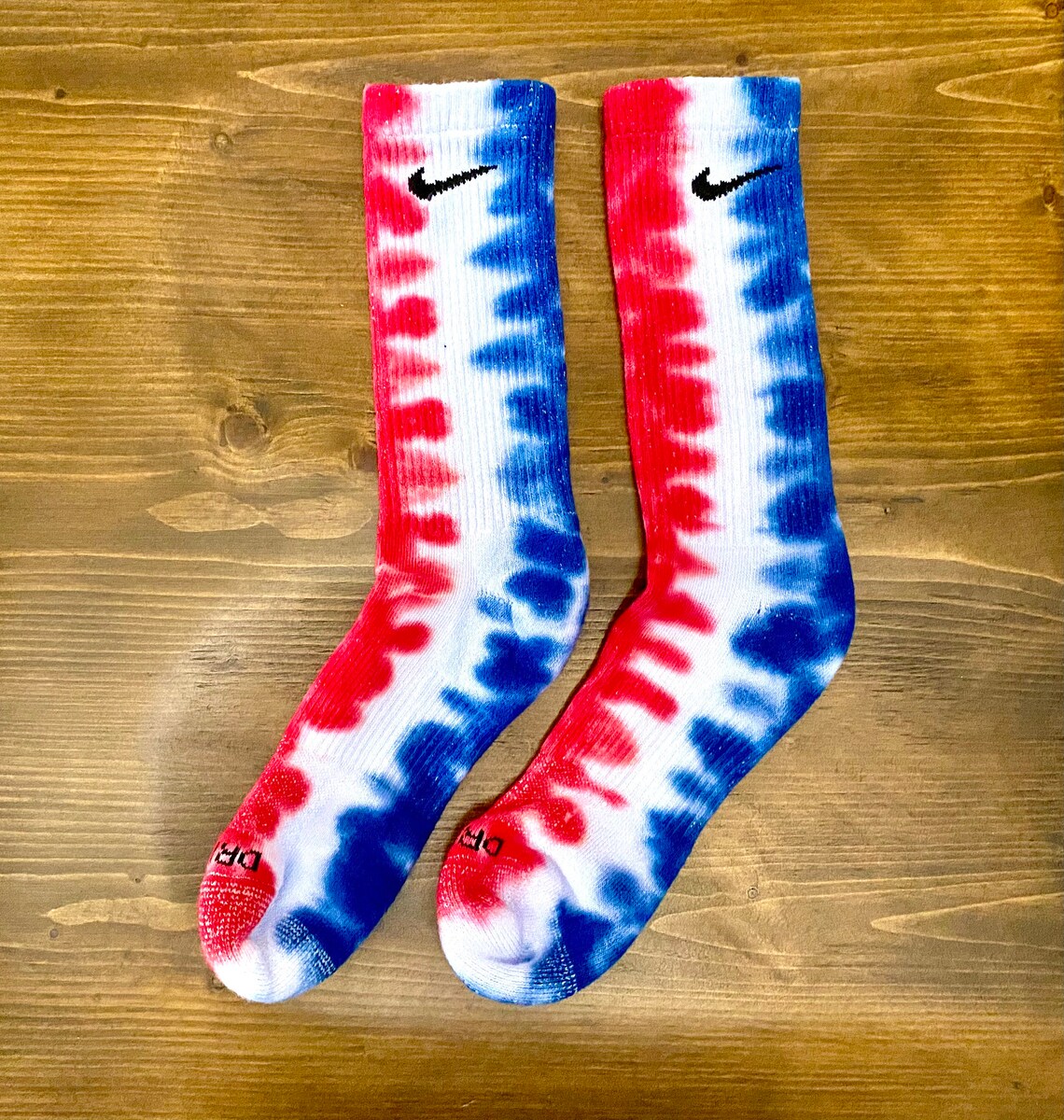 Nike Tie Dye Drifit Socks U.S.A. Etsy
