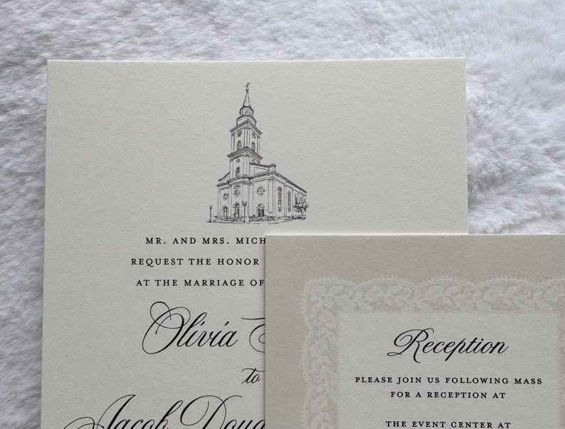 Custom Venue or Church Sketch for Wedding Invitations (digital File) - Etsy