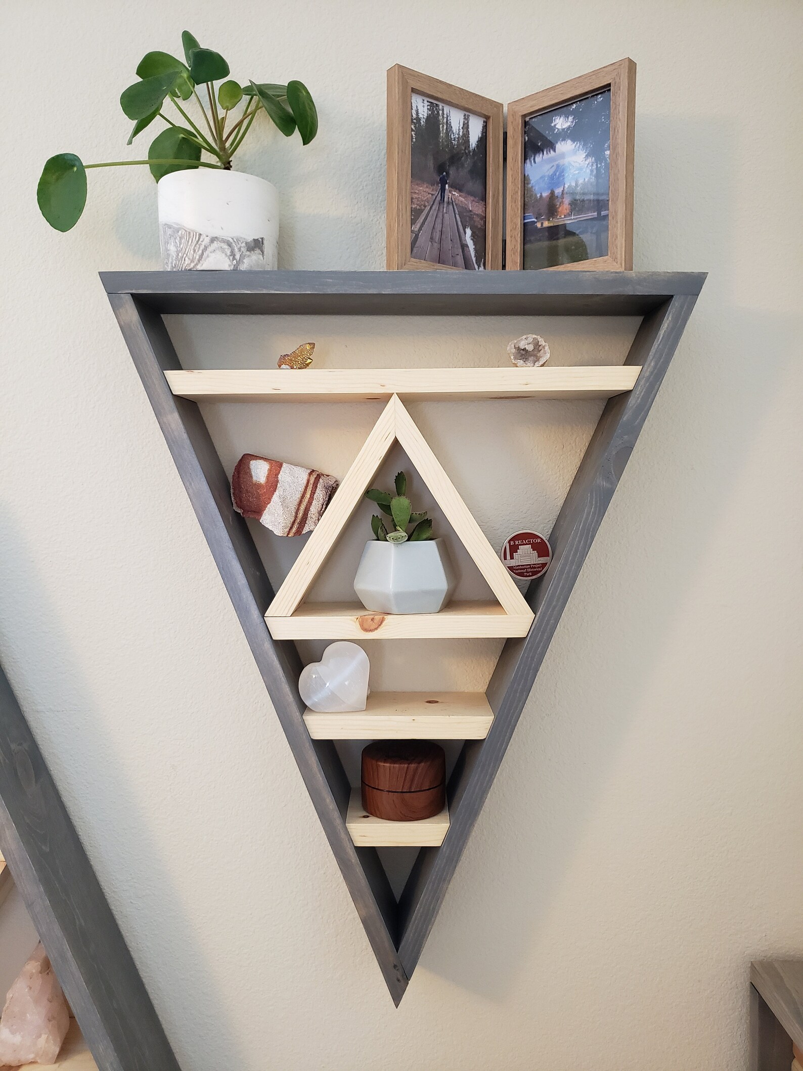 Wall Shelf/triangle Shelf/gem Shelf Etsy