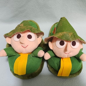 Vintage 1993 Moomin Snufkin Peluche Slipper / Japón Banpresto Cute Kawaii Cartoon / Soft Toy Stuffed Animal Home Decor