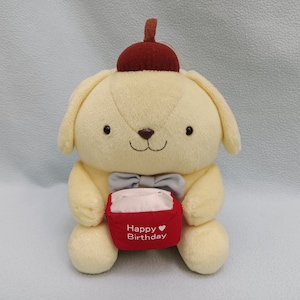 2000 vintage sanrio pom pom purin 8 "boneca de pelúcia presente de aniversário japão banpresto kawaii bonito dos desenhos animados cachorro mascote brinquedo macio de pelúcia animal