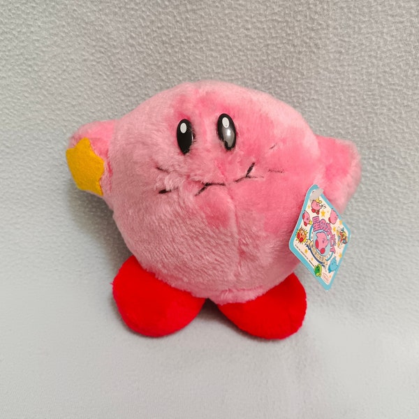Vintage 1993 Kirby Plush 6" Japan Takara Nintendo New old stock Tag 90's Video Game Mascot Kawaii Cute Character Pink Nintendo Decor Display
