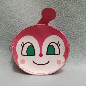 Anpanman Dokin Chan Portemonnaie Mini Portemonnaie / Reißverschlusstasche / Wechseltastenhalter / Kawaii Japan Retro TV Anime Cartoon Maskottchen Superheld