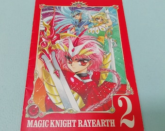 RARE Vintage 1995 Anime Magic Knight Rayearth 2 CLAMP Notebook Made in Japan / Shoujo Mecha Manga Anime Big Eye Kawaii Girl Collectible Book
