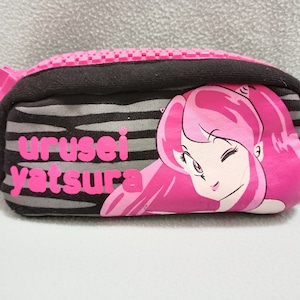 Urusei Yatsura Pouch Bag Cancelleria Trucco Shonen Manga Anime Retro Organizzatore da viaggio da collezione