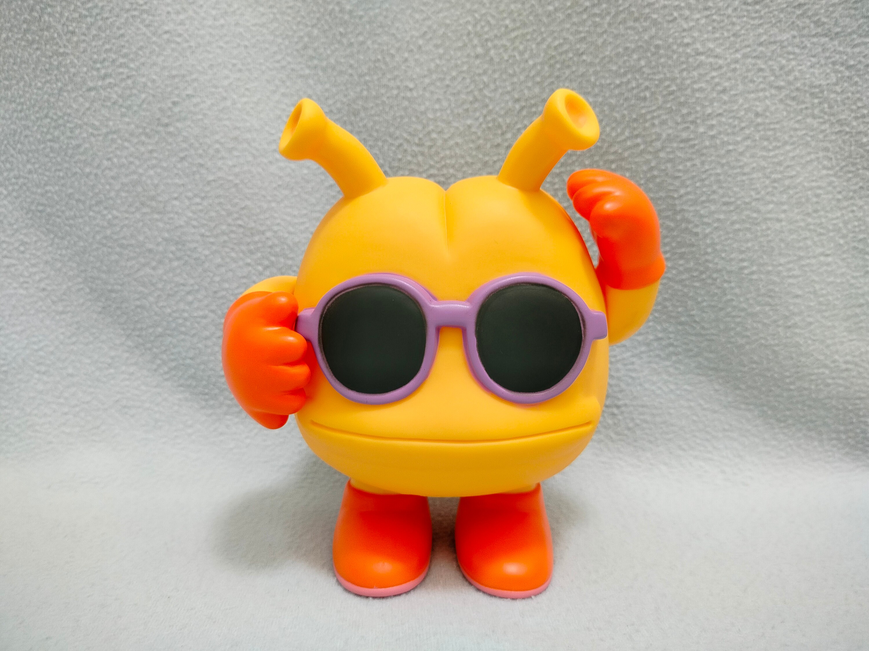 Dr. Slump King Nikochan Green & Servant Yellow Alien UFO Sofubi