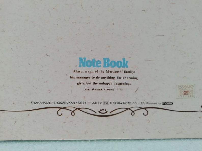 Vintage Urusei Yatsura Rumiko Takahashi "Lum & Ataru" Notebook /90's Manga Anime / Made in Japan / New old stock image 4