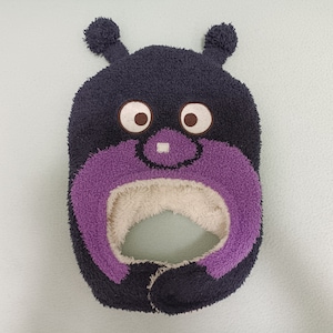 Vintage Anpanman Baikinman Beanie Mütze Earflap / Japan Kawaii Superheld Maskottchen Anime Manga Showa / Retro Minimal Kinder Accessoires Winterkleidung