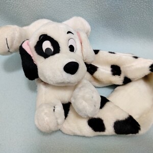 Vintage 101 Dalmatiner Plüschschal Halswärmer / Süßer Hund Cartoon / Geschenk Stofftier Kuscheltier Accessoires Winter