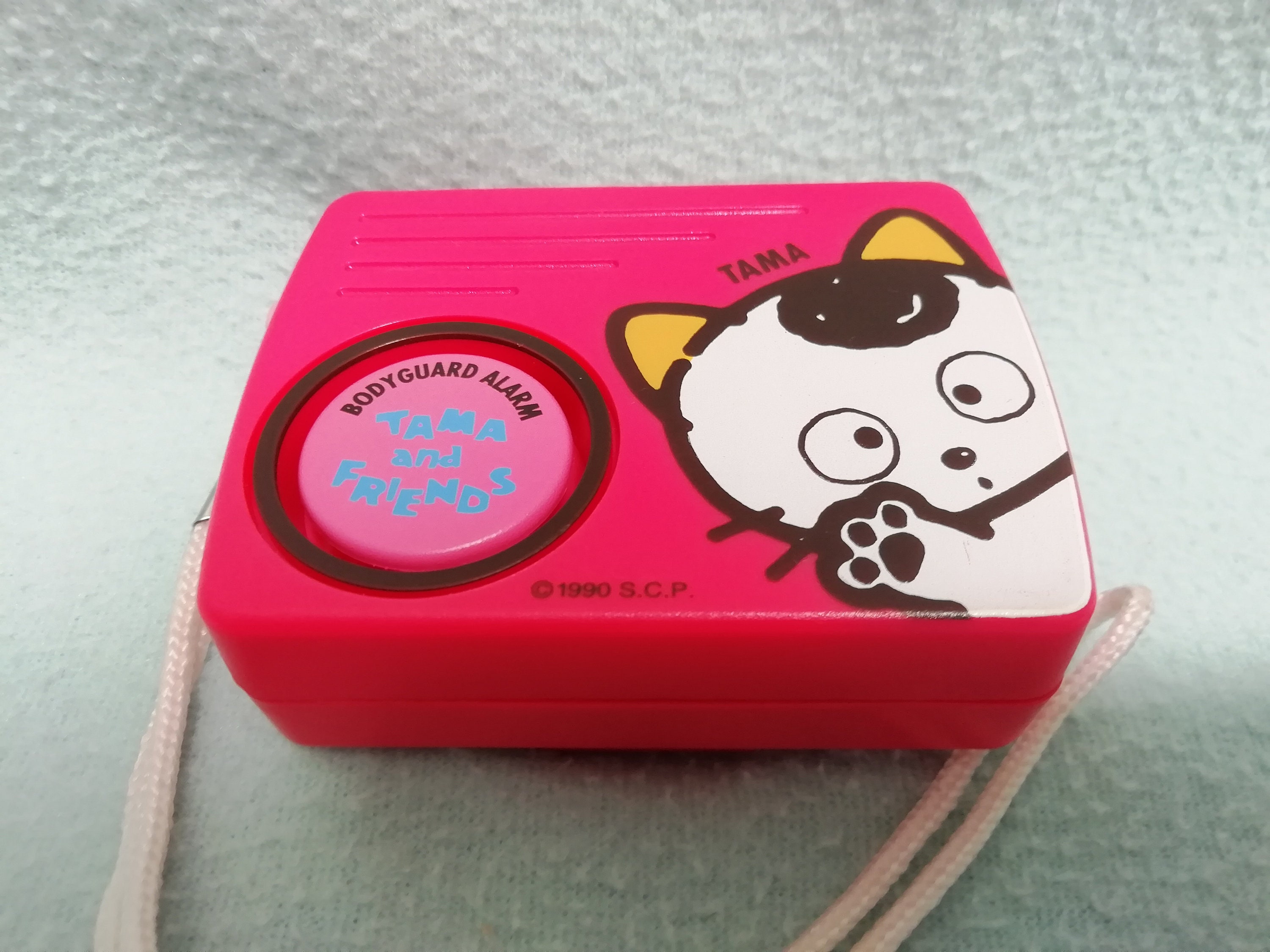 Vintage 1990 Tama & Friends Tora Cat Safety Emergency Self-defense Alarm Siren Kids Woman Anti-rape /Japan Sony Sega Cute Kawaii Cartoon