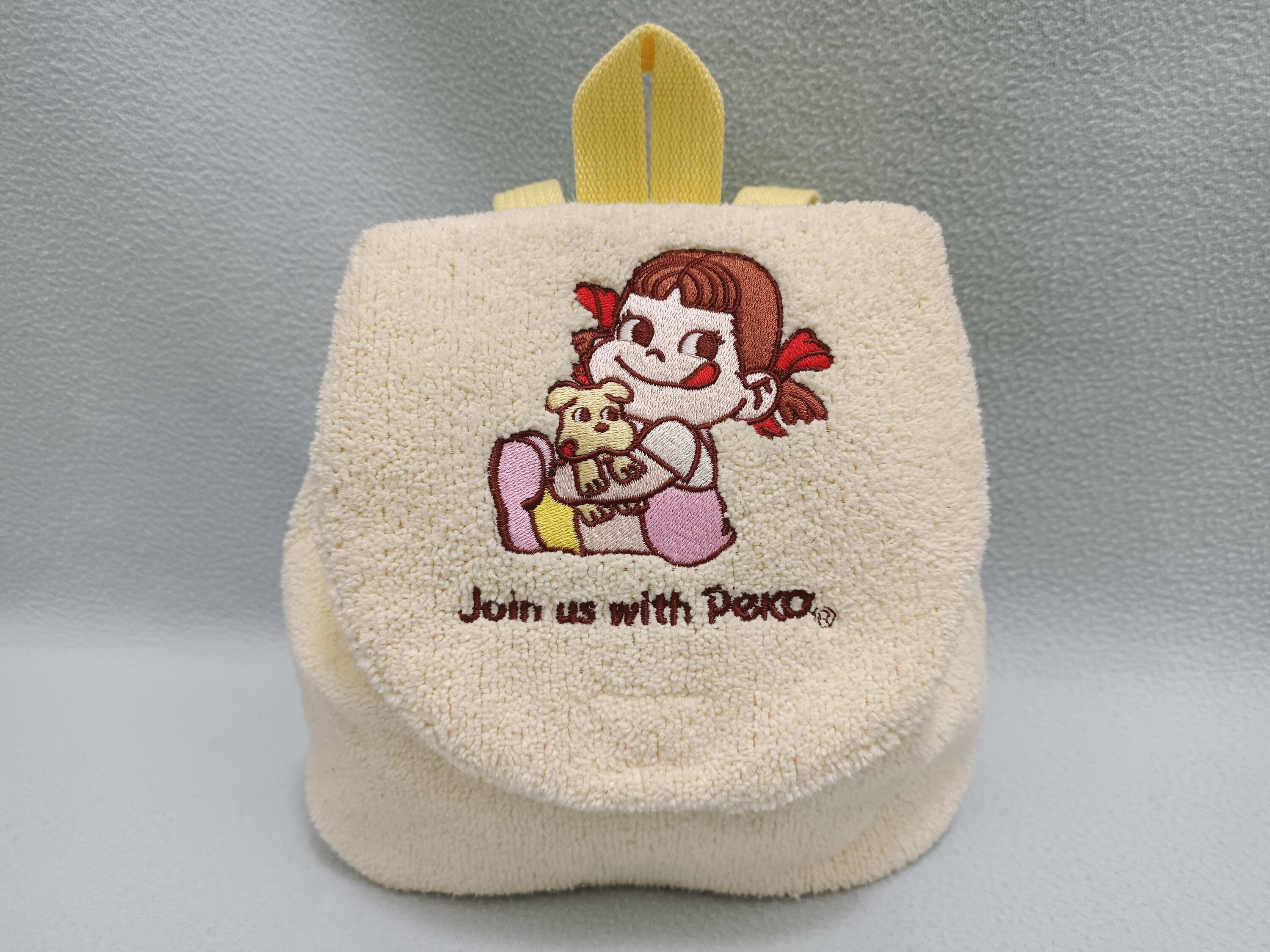 Peko Chan Mini Backpack Kids Girl Retro Style Kawaii Japan Milky Fujiya Mascot New old Stock Summer Beach Day Bag