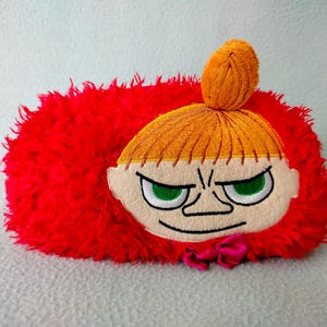 Moomin Little My Hattifatteners 3 Astuccio portapenne reversibile Borsa per cancelleria cosmetica Portafoglio/Penna Matita Quaderno/Borsetta/Borsetta con cerniera
