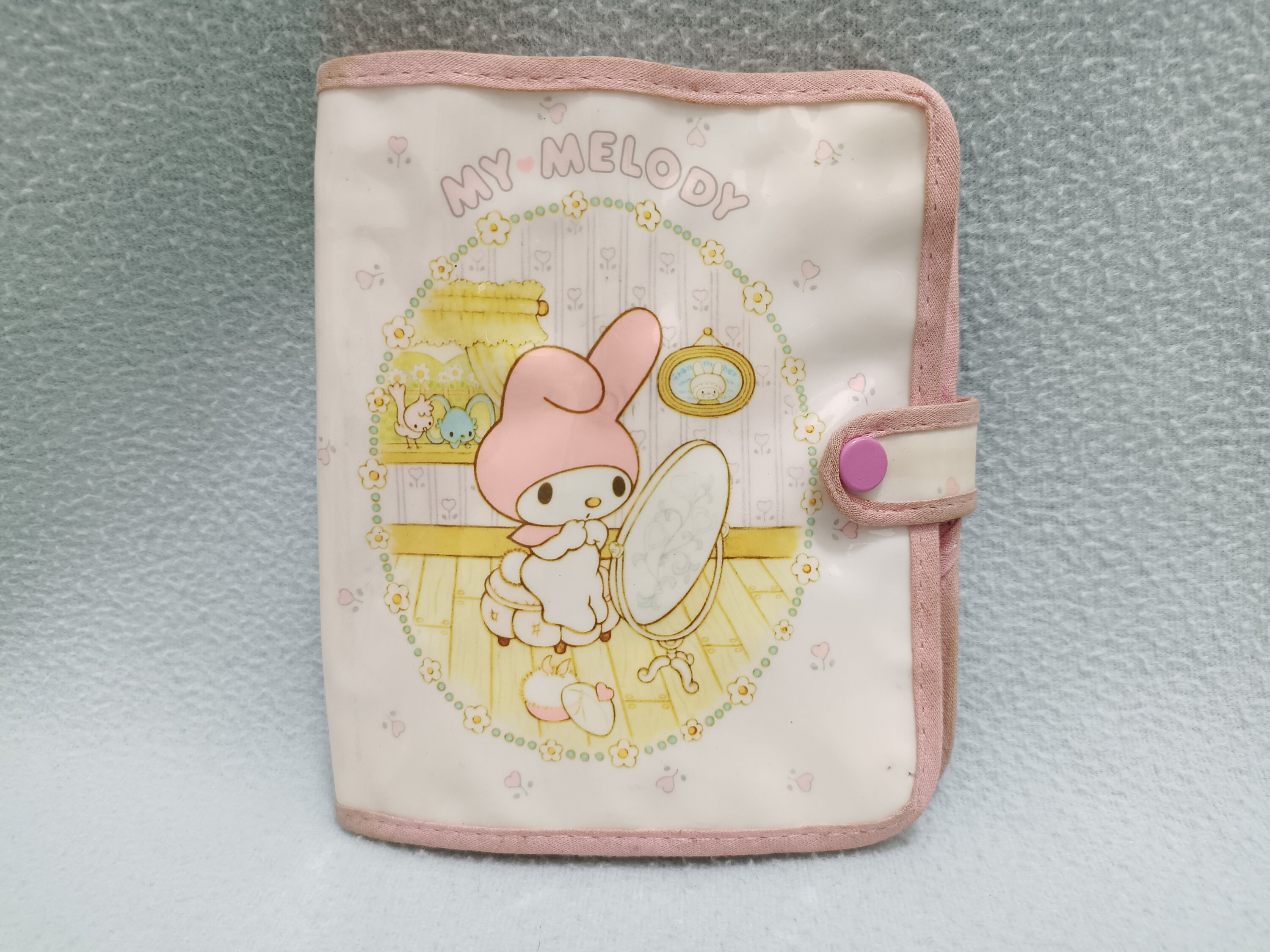 1976 Vintage My Melody Sanrio Wallet Vinyl Folded Kids Made in 