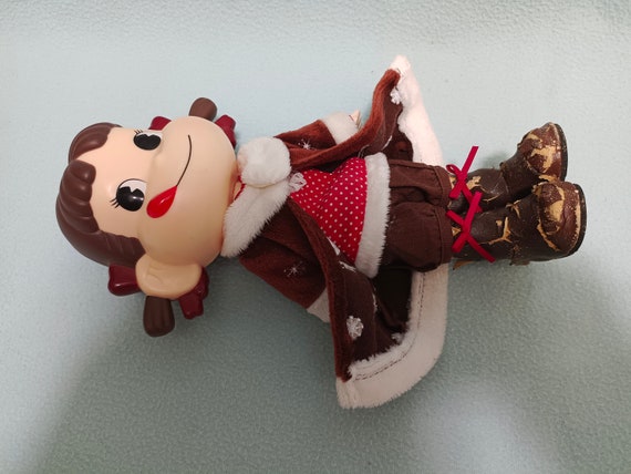 Vintage Peko Chan Milky Doll Rubber Vinyl Toys Figure Winter