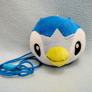 Piplup pokemon moeda bolsa estilingue fecho carteira plushie cabeça/bolso monstros nintendo jogo anime pássaro criatura decoração coleção