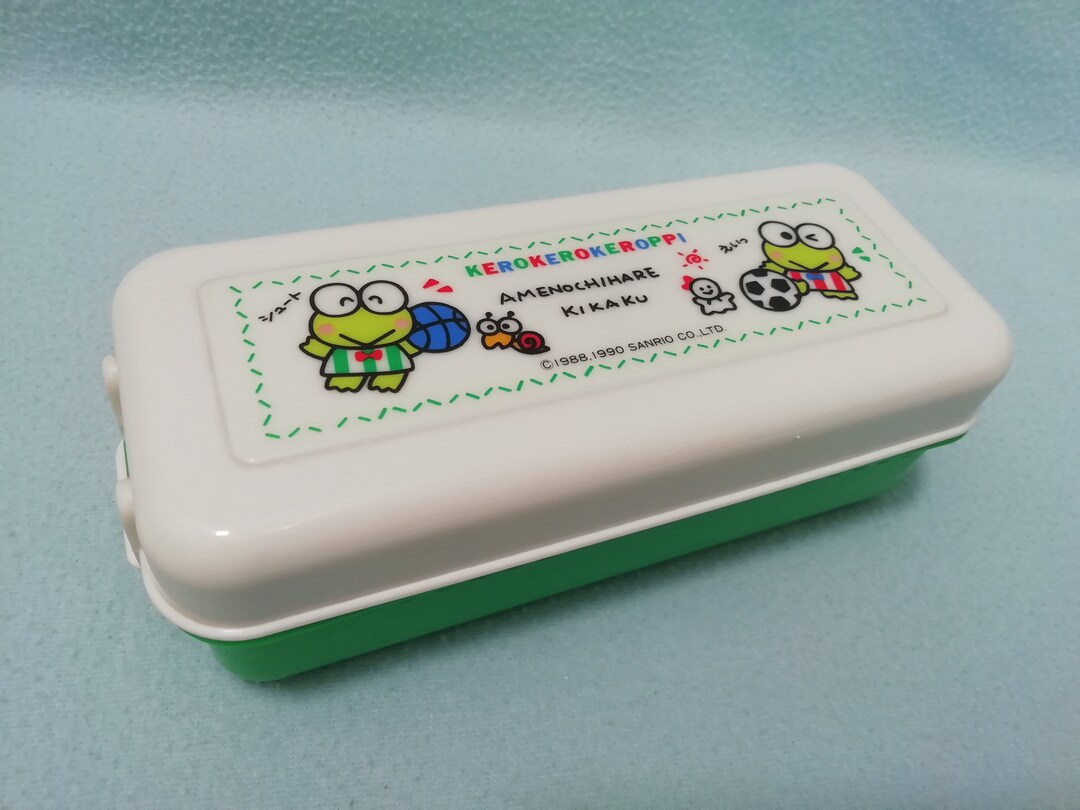 Vintage 1990 Sanrio Kero Keroppi Bento Lunch Dumpling Hotdog Box/made in Japan /food Trinket