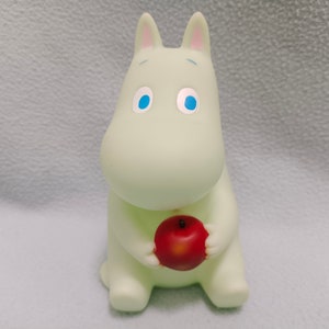 Vintage Moomin Coin Bank Vinyl Sofubi Puppe Gummi Spielzeug Figur / Japan Kawaii Märchen Comic Maskottchen Charakter Decor Collection