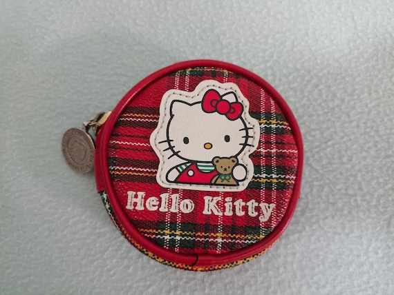 1992 Vintage Hello Kitty Sanrio Coin Wallet Mini Purse Red 