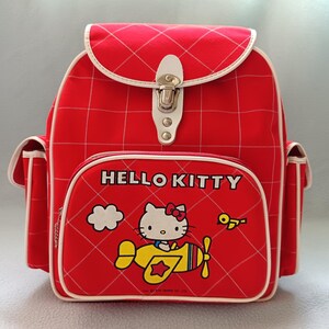 1976 Vintage Sanrio Hello Kitty Backpack School Bag Travel Kids Made in Japan/ Kawaii Cartoon Cat/Kids School Retro Fashion