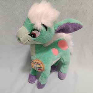 1989 RARE Vintage Blue Blink Osamu Tezuka Plush Doll New Old Stock Tag NHK Japan TV Anime Magic Horse 14&quot; Soft Toy Stuffed Decor 青色杜马 手塚 治虫