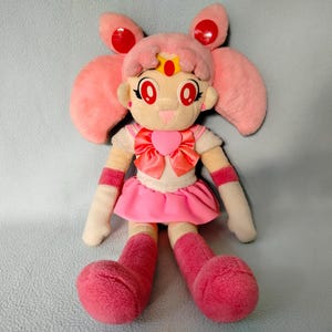 RARE! Vintage Sailor Moon S Chibi Moon Extra Large Stuffed Toy Plush Doll 20&#39;&#39; / Anime Manga Bandai Japan Big Eye Girl