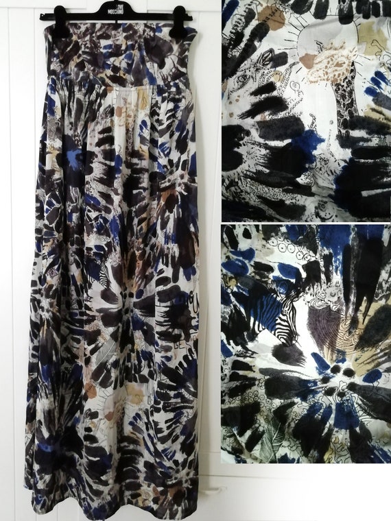 Vintage Bohemian Safari Print Strapless Tube top D