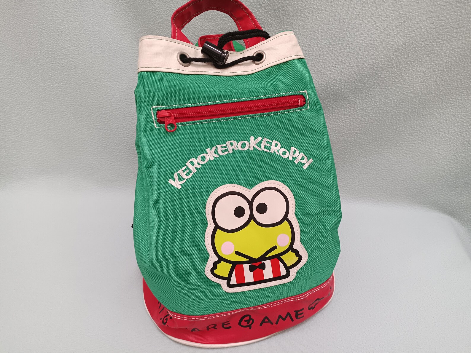 1989 Vintage Sanrio Keroppi Backpack School Bag Travel Kids Made in