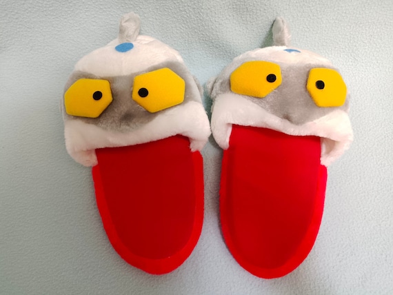 1993 Vintage Ultraman Taro Plushy Slipper Banpresto Chibi Cute Deformed /  TV Manga Anime Tsuburaya Decor Adorable Gift