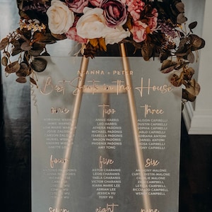 Frosted Acrylic Seating Chart | Wedding Seating Chart | 3D Acrylic Seating Plan | Find Your Seat | Our Favorite People Sign | Wedding Sign