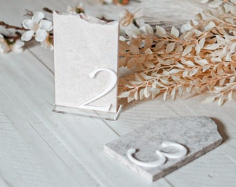 Stone Marble 3x5 Table Numbers | Wedding Table Numbers | Natural Stone Table Setting | Rustic Wedding Decor Modern Wedding Event Table Decor