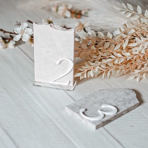 Stone Marble 3x5 Table Numbers | Wedding Table Numbers | Natural Stone Table Setting | Rustic Wedding Decor Modern Wedding Event Table Decor