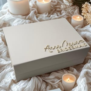 Caja de regalo magnética monocromática personalizada para despedidas de soltera, damas de honor y padrinos de boda. Caja de regalo de lujo personalizada con logotipo 3D.