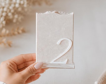 Stone Marble 3x5 Table Numbers | Wedding Table Numbers | Natural Stone Table Setting | Rustic Wedding Decor Modern Wedding Event Table Decor