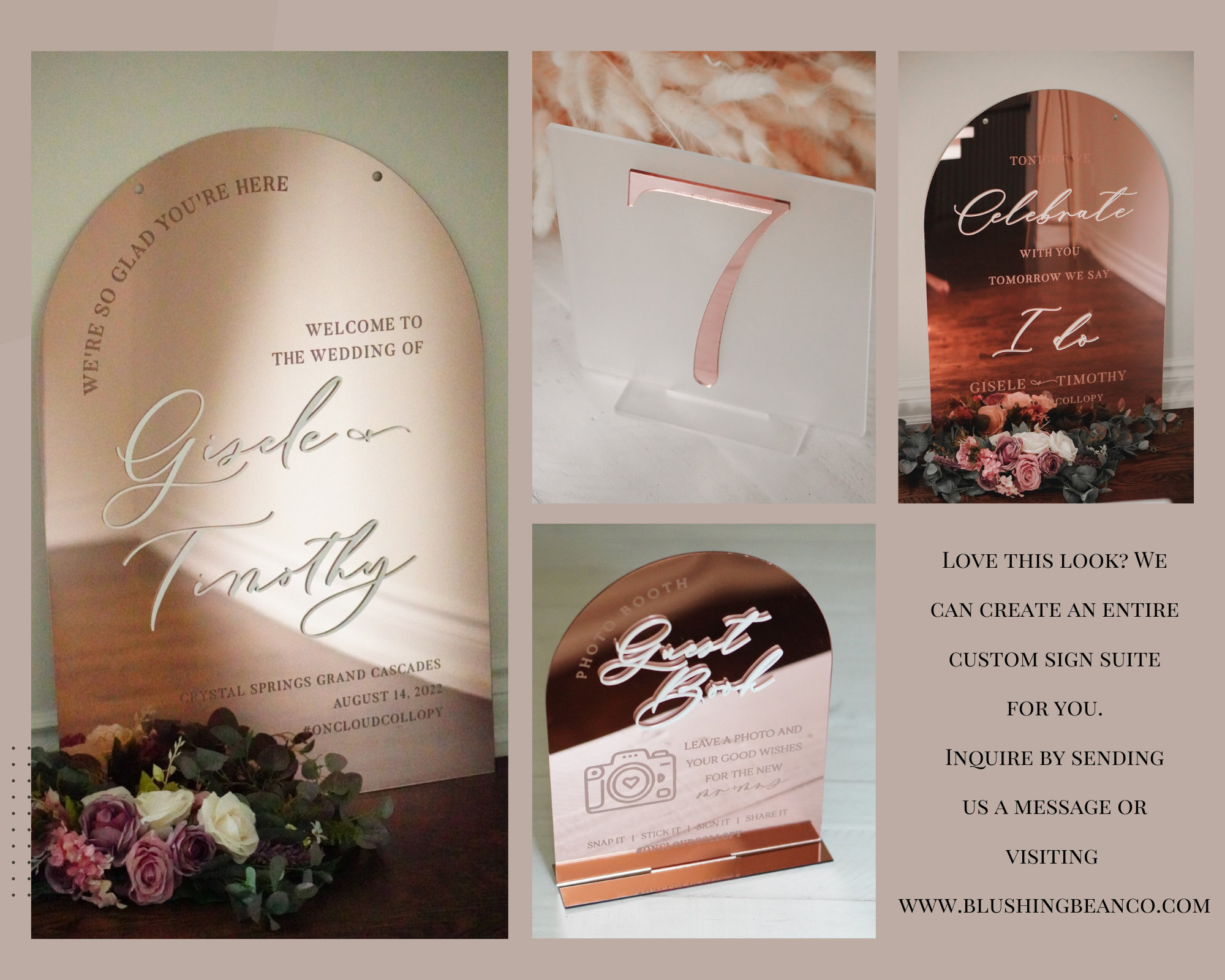 Mirrored Acrylic Seating Chart Wedding Seating Chart 3D Etsy