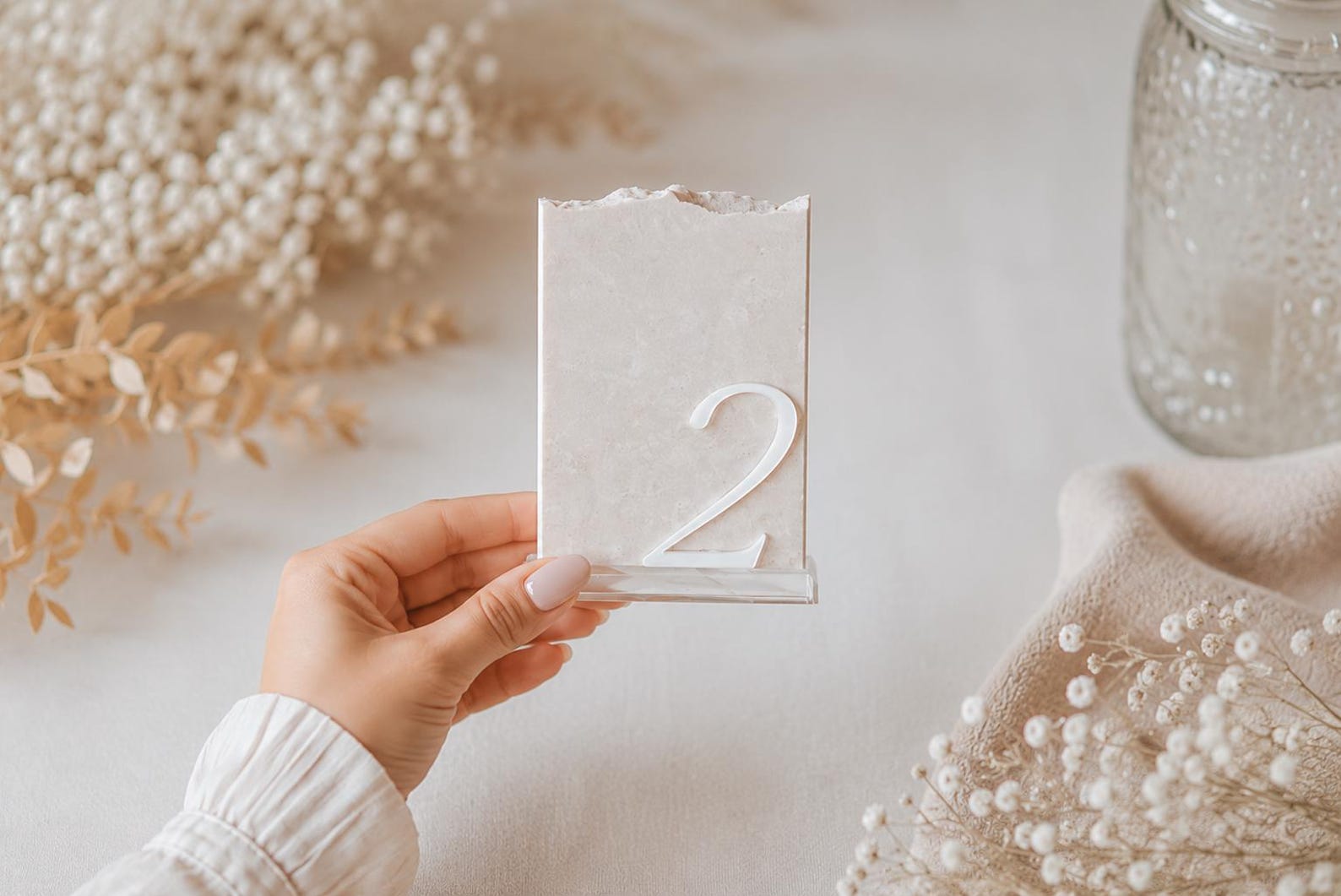Stone Marble 3x5 Table Numbers | Wedding Table Numbers | Natural Stone ...