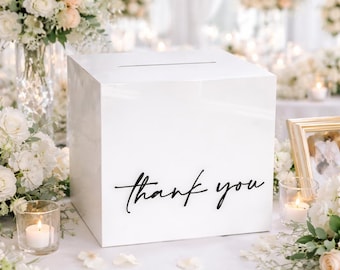 Personalized Wedding Card Box | Acrylic Money Box | Wedding Box for Cards | Bride Groom Name Card Box