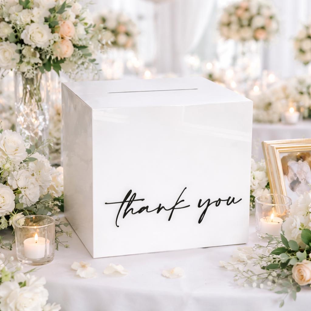 Personalized Wedding Card Box | Acrylic Money Box | Wedding Box for ...