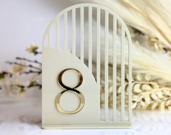 Art Deco Acrylic Wedding Table Numbers | Event Table Setting | Modern Wedding Sign | Wedding Table Decoration | Acrylic Table Number Sign