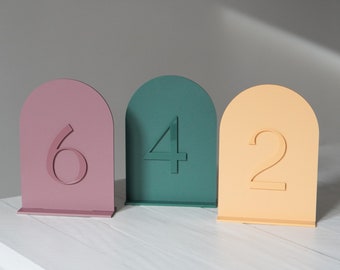 Acrylic Wedding Table Numbers | Monochrome Acrylic Table Numbers Event Table Setting | Modern Wedding Sign | Sage Green Wedding Decor